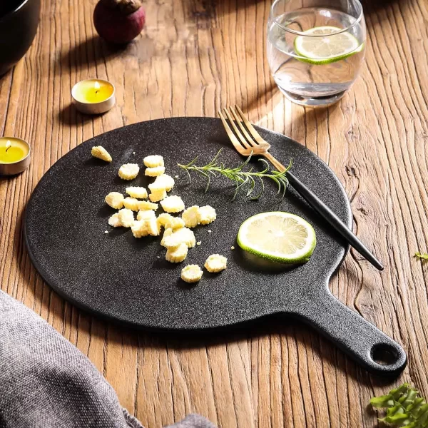 Black Serving Platters Bulk, Ceramic Dipping Bowls Wholesale (2)