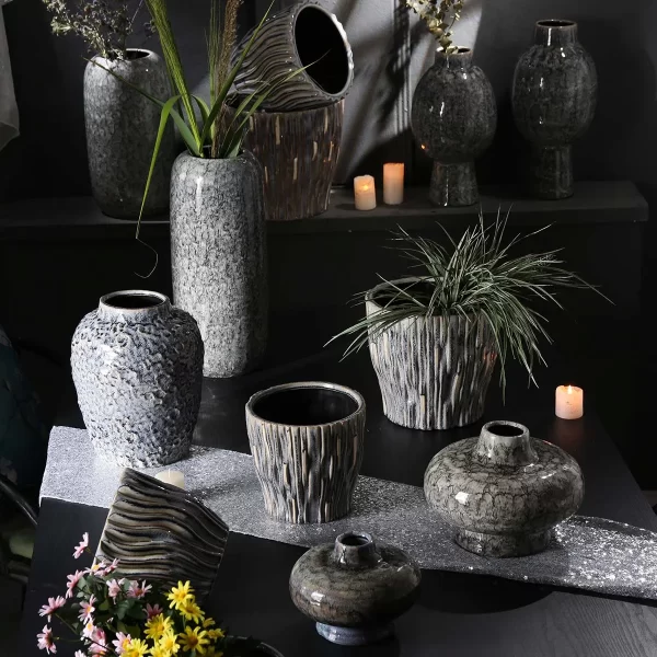 Bulk Plant Pots & Bulk Flower Vases With Kiln-Change Texture-1