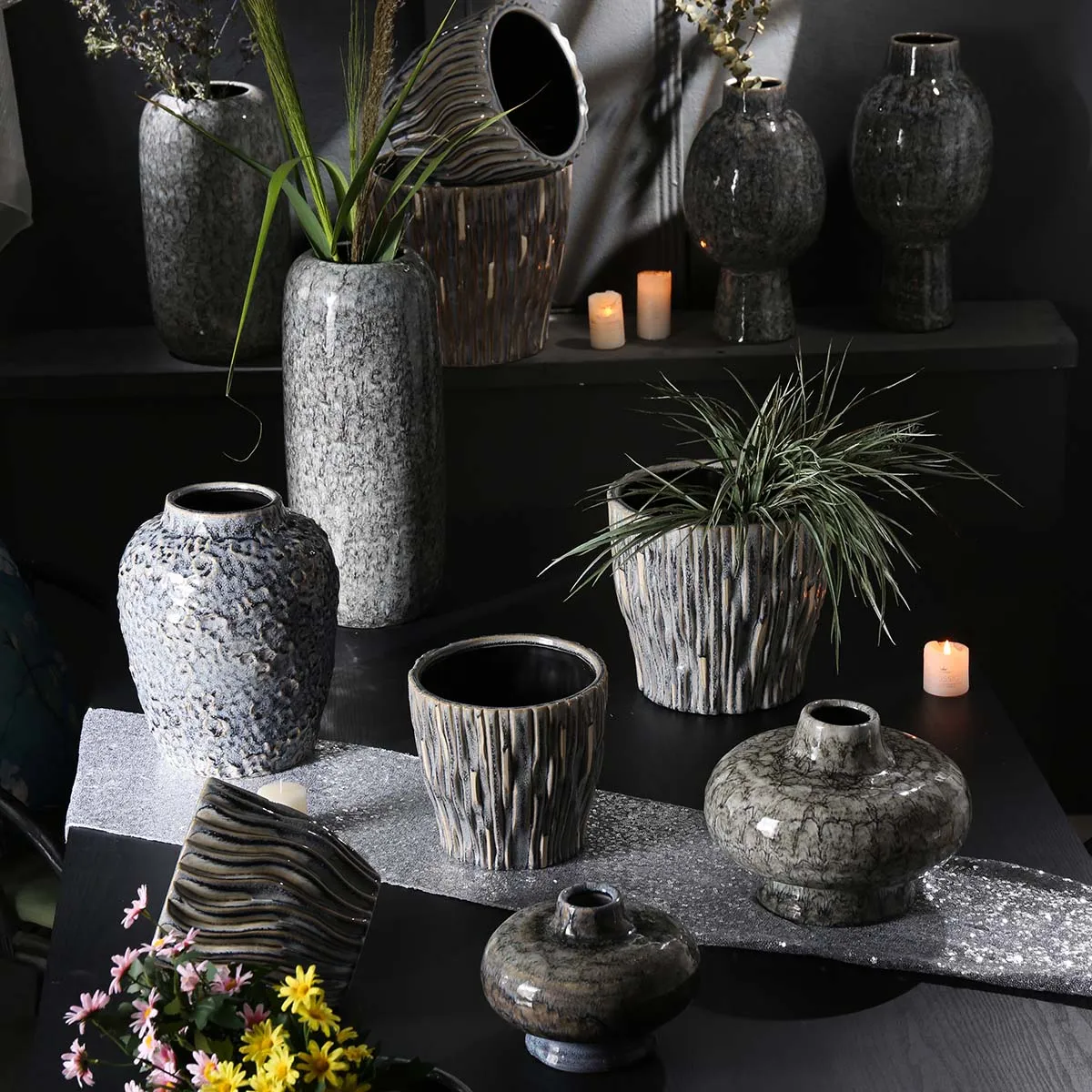 Bulk Plant Pots & Bulk Flower Vases With Kiln-Change Texture-1