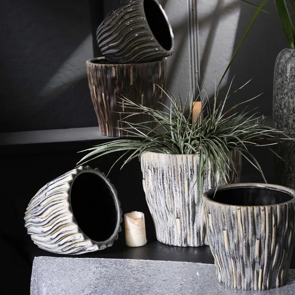 Bulk Plant Pots & Bulk Flower Vases With Kiln-Change Texture-6