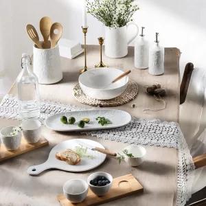 Ceramic Bulk Kitchen Utensils Holders, Casseroles, Jars, Oil Bottles Wholesale (16)