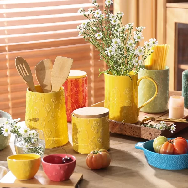 Ceramic Bulk Kitchen Utensils Holders, Casseroles, Jars, Oil Bottles Wholesale (7)