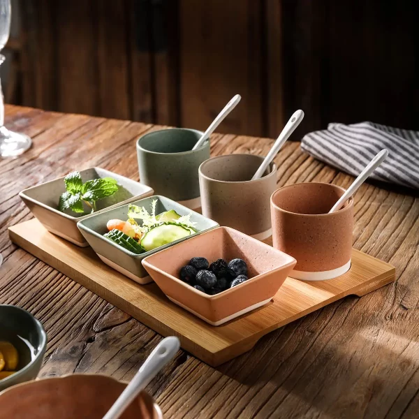 Ceramic Olive Oil Dipping Bowls Wholesale, Custom Snack Bowl (9)