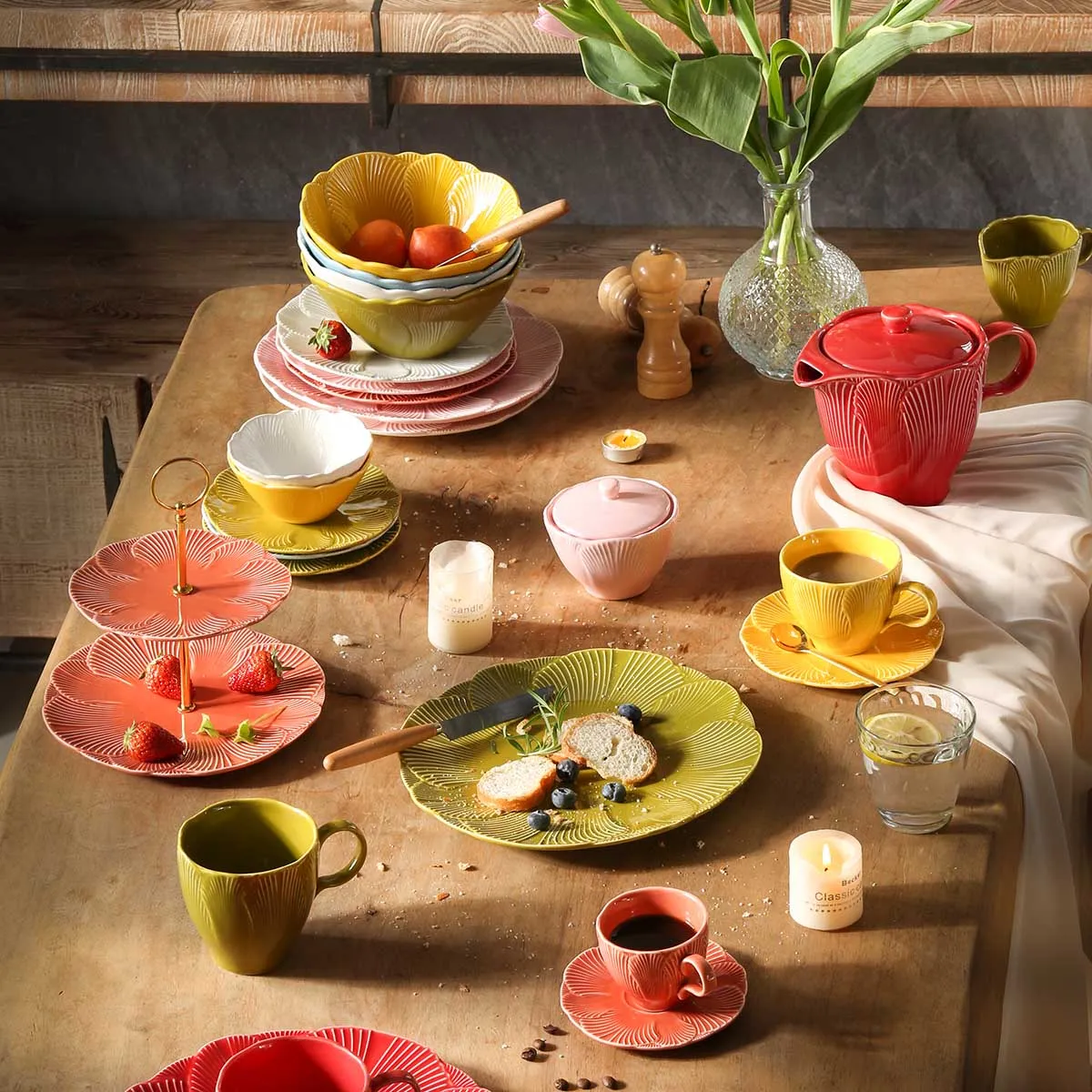 Delicate Bulk Crockery Set, Petal Tableware Wholesale (1)