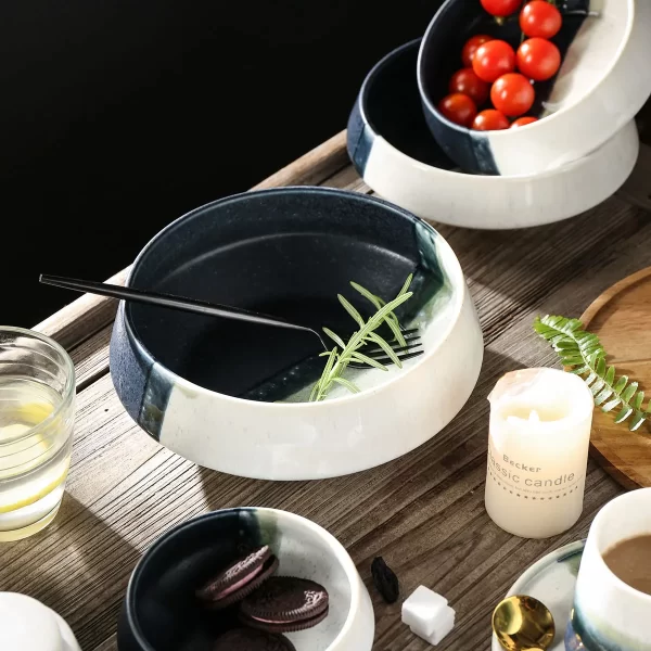 Double Stripe Wholesale Tea Sets, Coffee Drip Cup with Plates and Bowls (3)