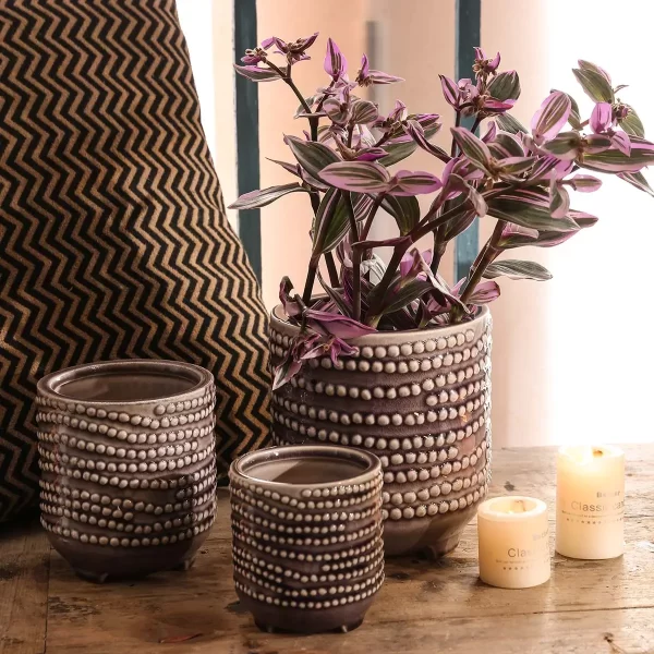 Exquisite Flower Vases In Bulk, Wholesale Pots For Plants With Fish and Bead Relief - Image 3