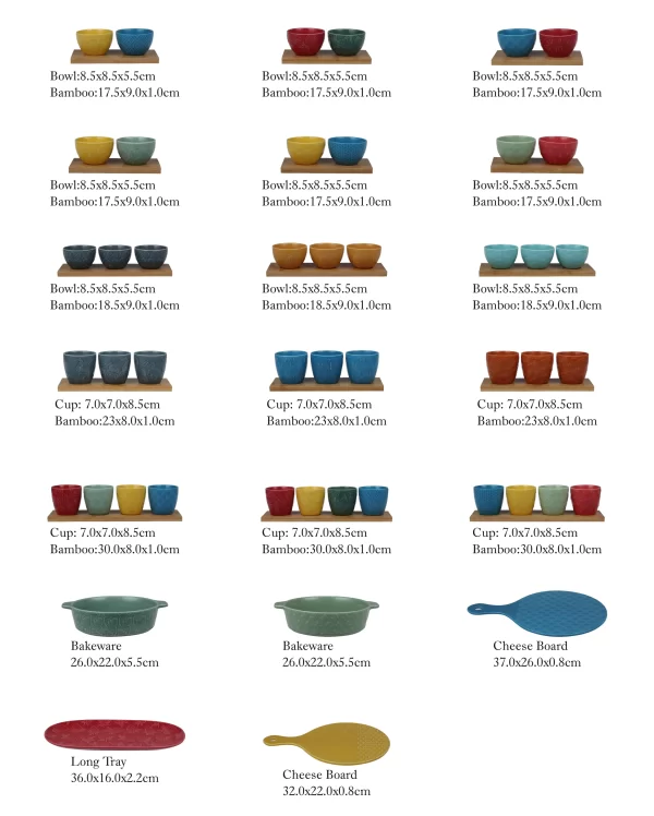 Floral Relief Bulk Tea Cups, Small Ceramic Bowls Wholesale (20)