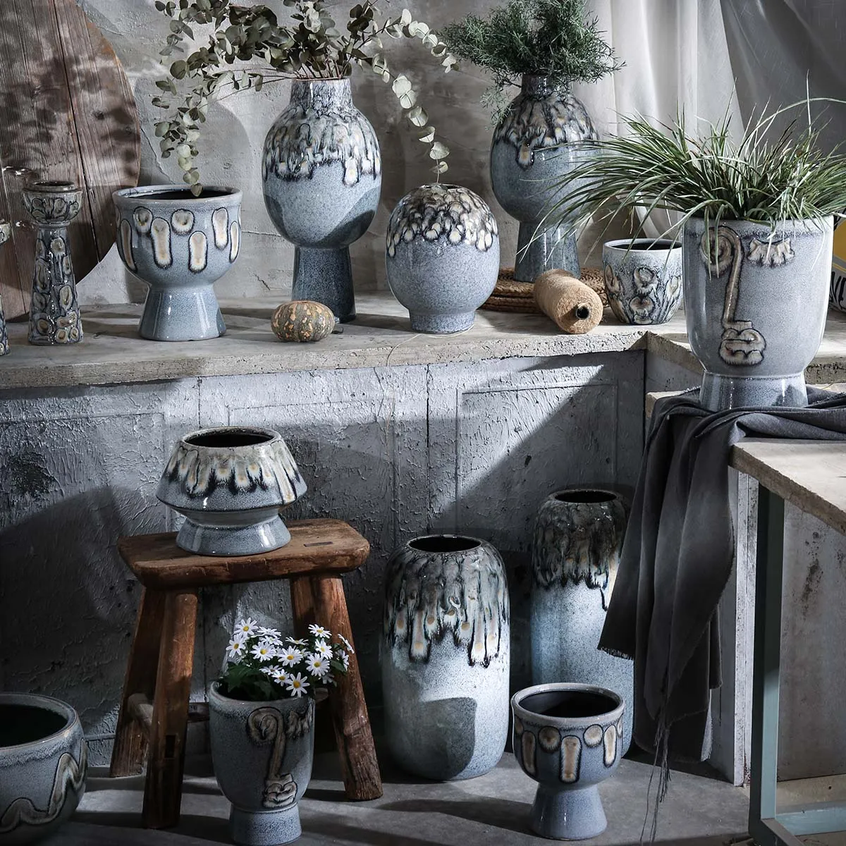 Kiln-Change Texture Wholesale Pots For Plants, Ceramic Vases-1