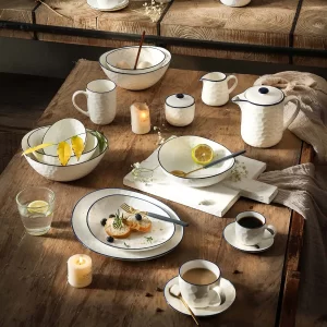 Natural Stone Texture Wholesale Tableware, Bulk Plates and Bowls (1)