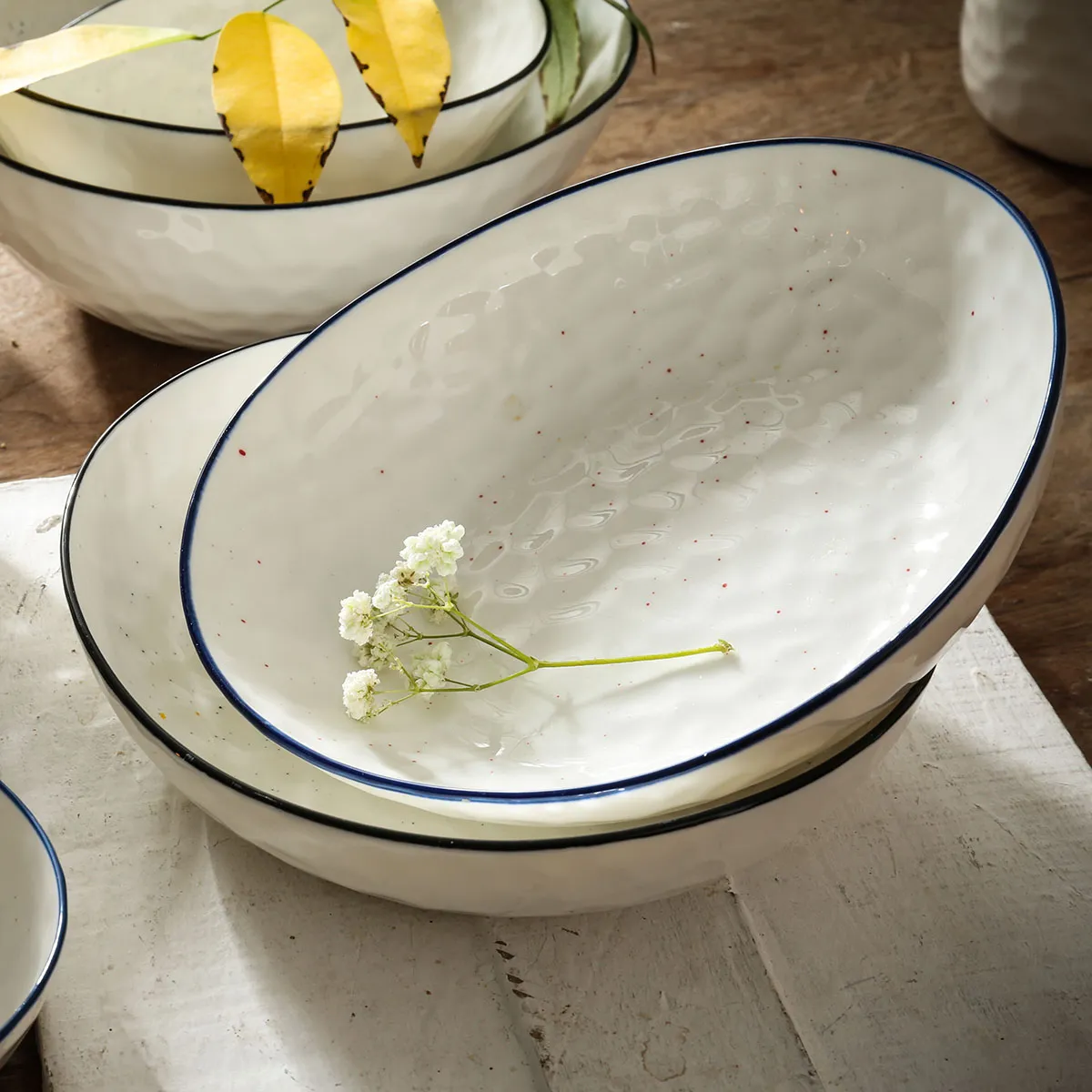 Natural Stone Texture Wholesale Tableware, Bulk Plates and Bowls (6)