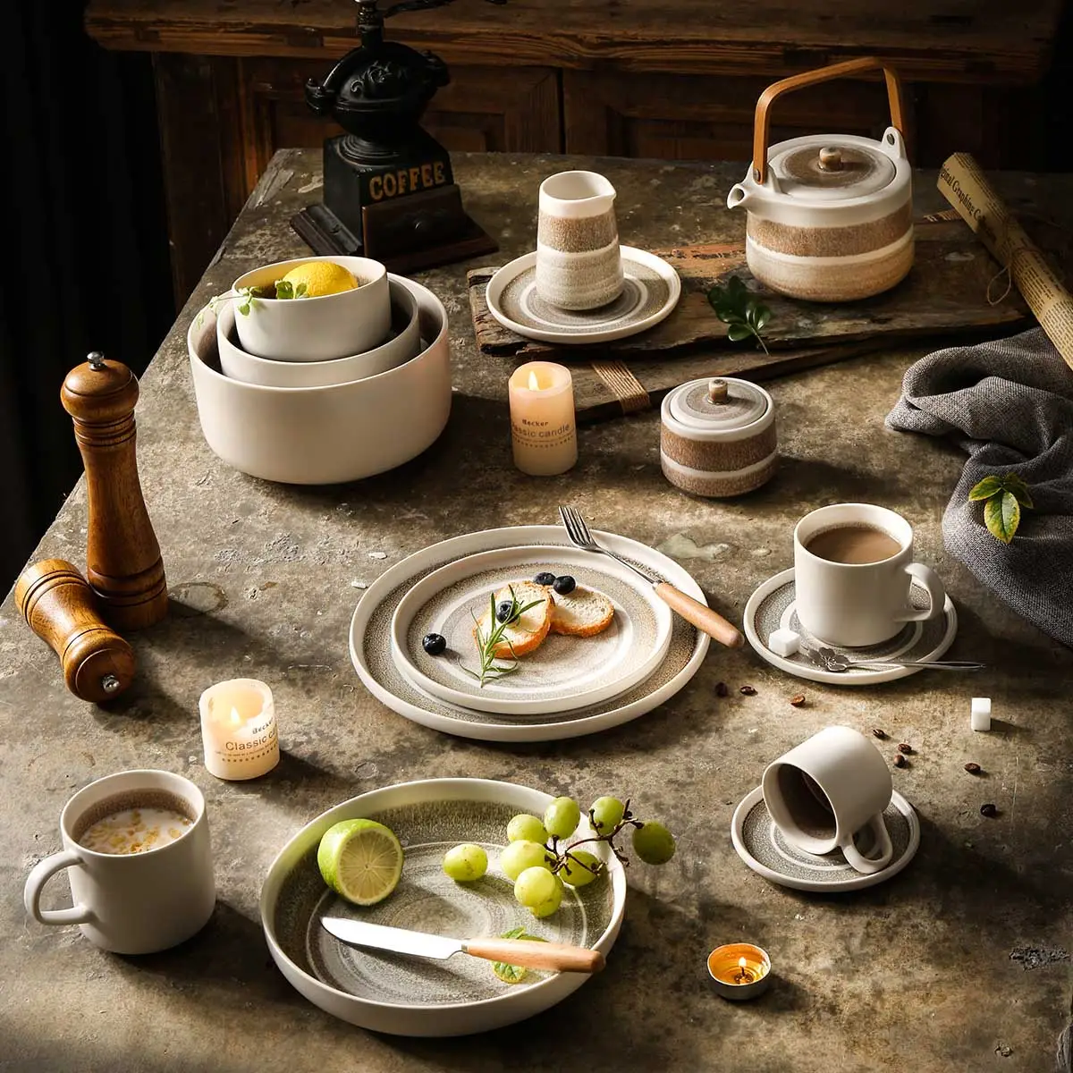 Porcelain Dinner Set Wholesale, Bulk Plates, Bowls, Cups Saucers-1