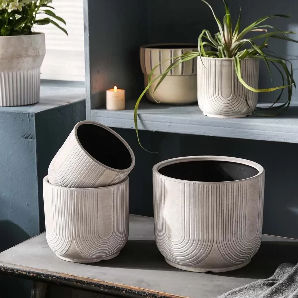 Premium Cement Garden Pots Wholesale, Bulk Flower Pots-17