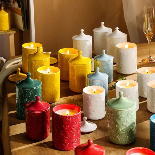 Premium Scented Candles In Bulk with Luxury Ceramic Jars-4