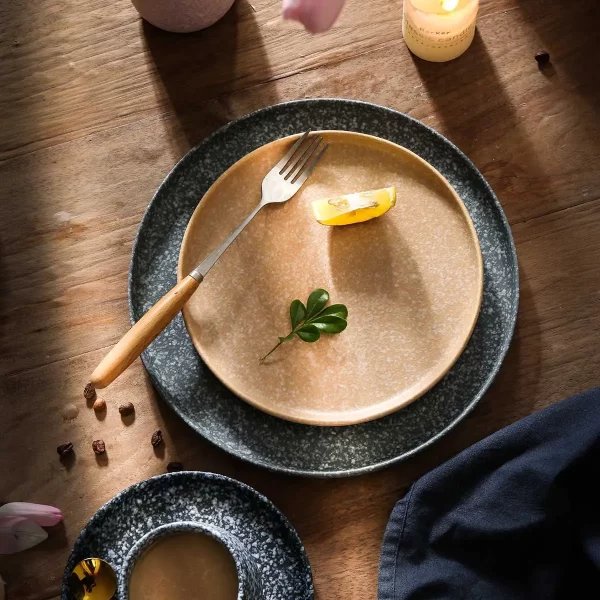 Reactive Glaze Tea Sets Wholesale With Plates, Bowls, Jars (4)