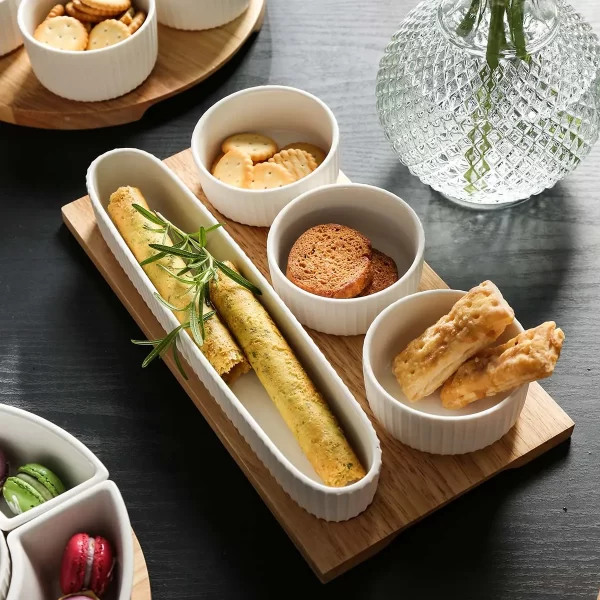 Wholesale Fondue Sets, Ceramic Tapas Serving Dishes Bulk (3)