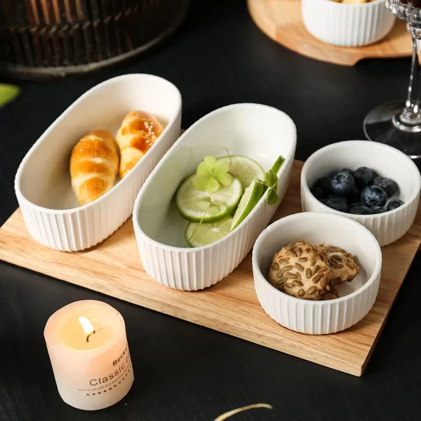 Wholesale Fondue Sets, Ceramic Tapas Serving Dishes Bulk (8)