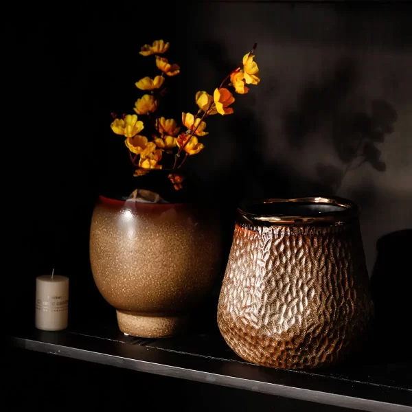 Bronze Color Ceramic Vases Bulk, Flower Vases Wholesale-20