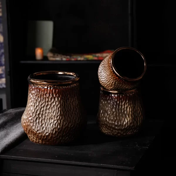 Bronze Color Ceramic Vases Bulk, Flower Vases Wholesale-41