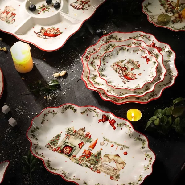 Bulk Christmas Tableware, Wholesale Serving Dishes, Bowls, Coffee Cups (8)