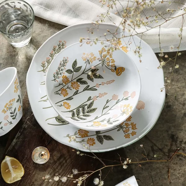 Floral Bulk Dinner Plates and Bowls, Wholesale Coffee Mugs (2)