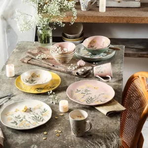 Floral Bulk Dinner Plates and Bowls, Wholesale Coffee Mugs (3)