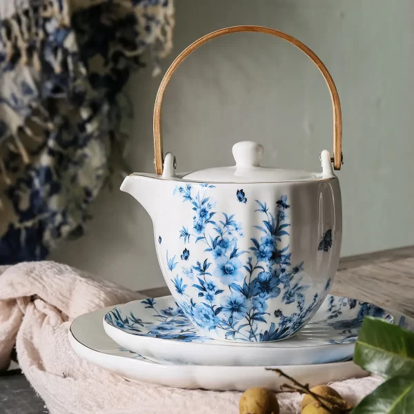 Floral Pattern Bulk Dinnerware Sets, Delicate Restaurant Tableware Wholesale (10)
