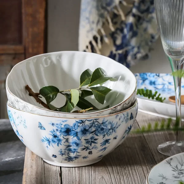 Floral Pattern Bulk Dinnerware Sets, Delicate Restaurant Tableware Wholesale (3)
