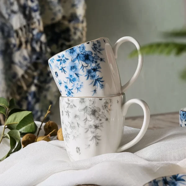 Floral Pattern Bulk Dinnerware Sets, Delicate Restaurant Tableware Wholesale (9)