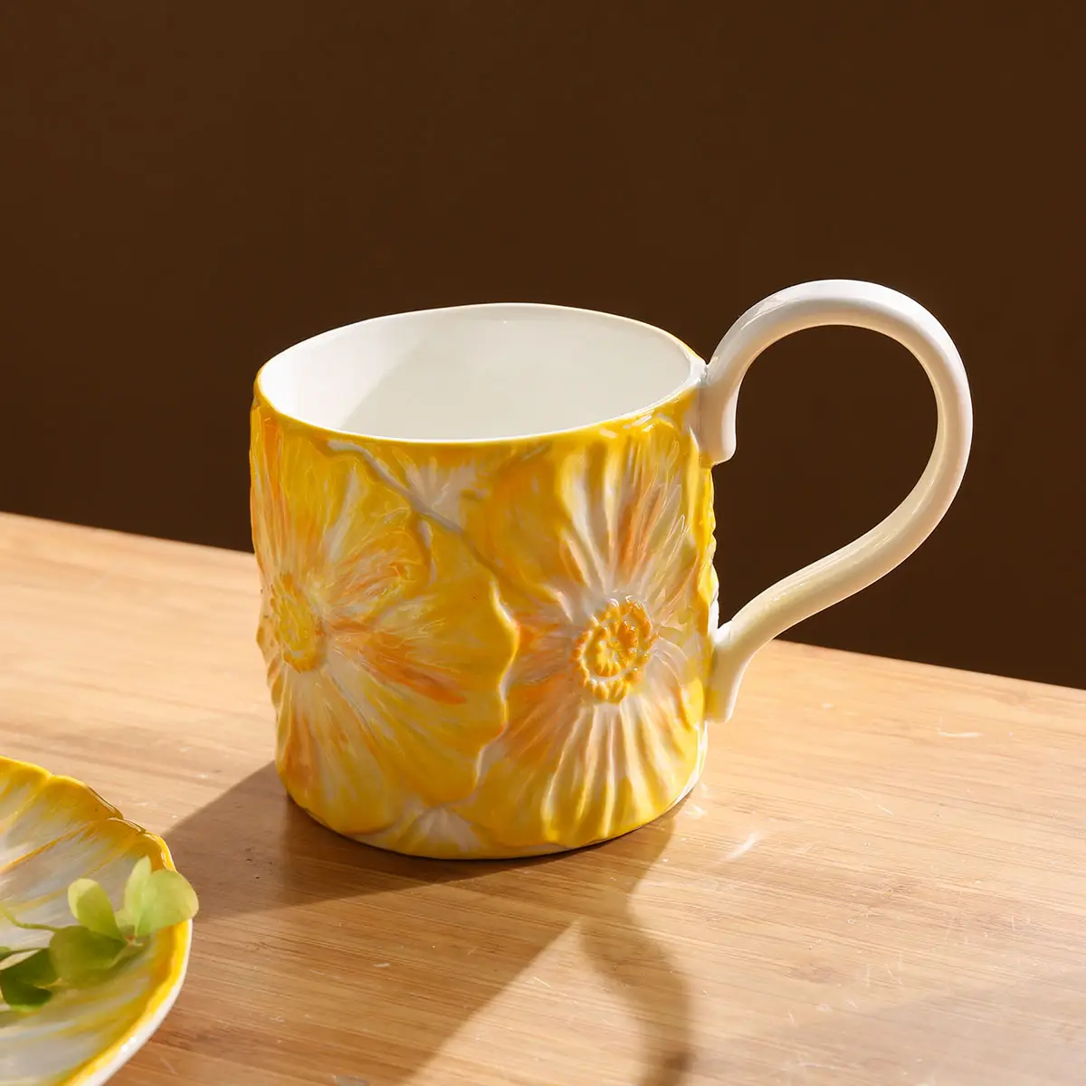 Floral Textured Ceramic Dinner Sets Wholesale, Plates Bowls Cups (9)