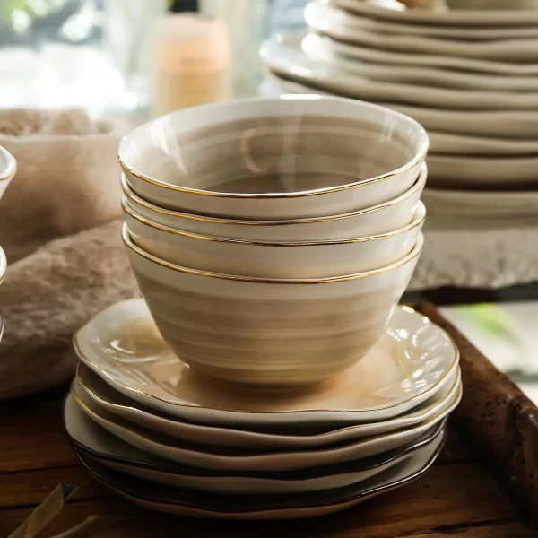 Gradient Ceramic Bulk Tableware, Wholesale Plates, Bowl, Cup Saucer (2)