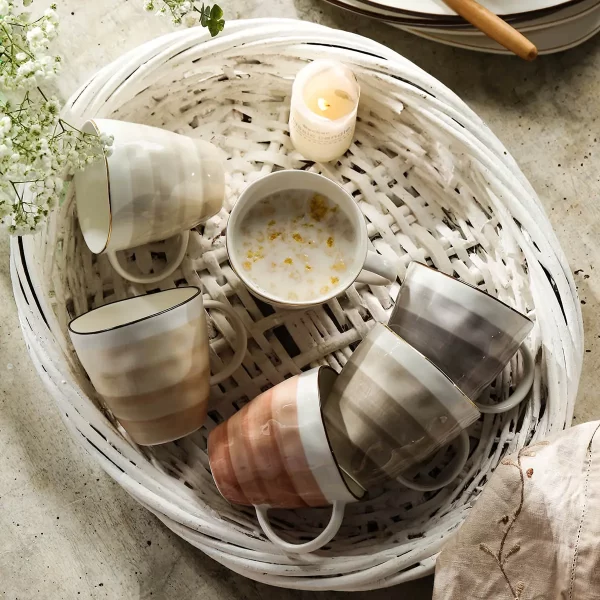 Gradient Ceramic Bulk Tableware, Wholesale Plates, Bowl, Cup Saucer (6)