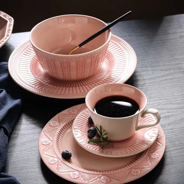 Hand Drawn Bulk Porcelain Plates Bowls Cups, Wholesale Crockery (2)