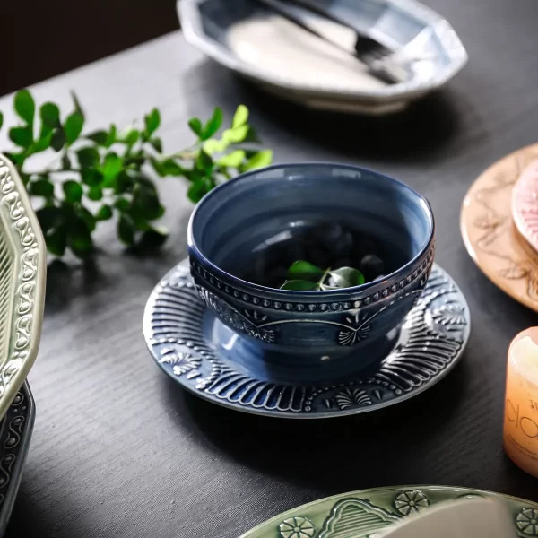 Hand Drawn Bulk Porcelain Plates Bowls Cups, Wholesale Crockery (7)