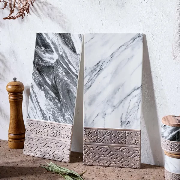 Marble Pattern Wholesale Ceramic Dinnerware, Bulk Teaware, Tapas Set (3)
