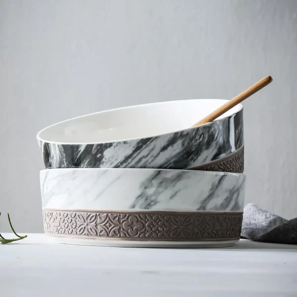 Marble Pattern Wholesale Ceramic Dinnerware, Bulk Teaware, Tapas Set (6)