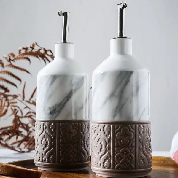 Marble Pattern Wholesale Ceramic Dinnerware, Bulk Teaware, Tapas Set (9)