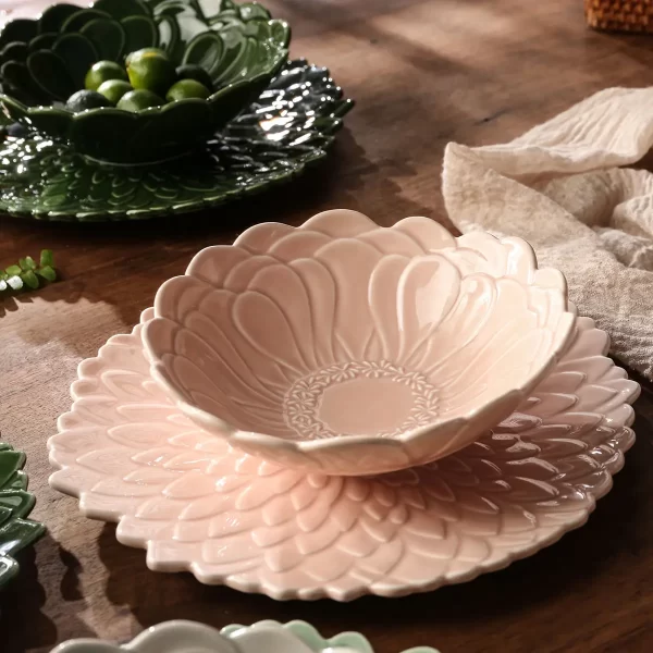 Restaurant Plates And Bowls Wholesale, Floral Shape Tableware Bulk (2)