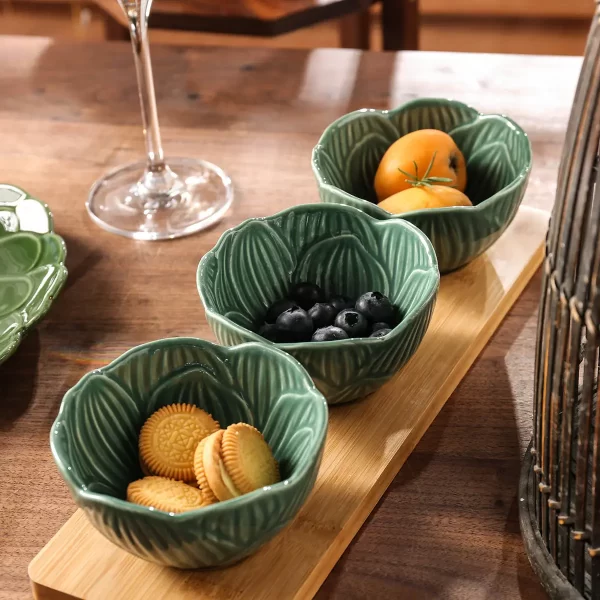 Restaurant Plates And Bowls Wholesale, Floral Shape Tableware Bulk (3)