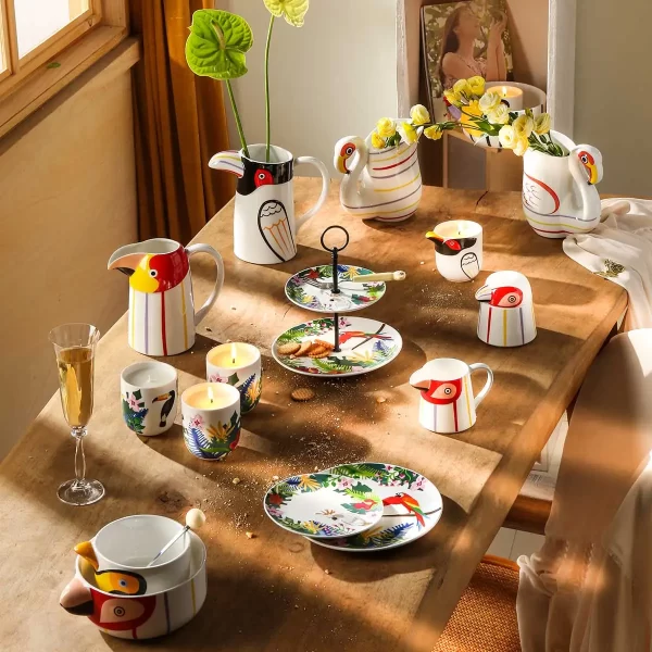 Tropical Bird Restaurant Crockery Wholesale, Bulk Dishware, Bowls, Plates, Cups (1)