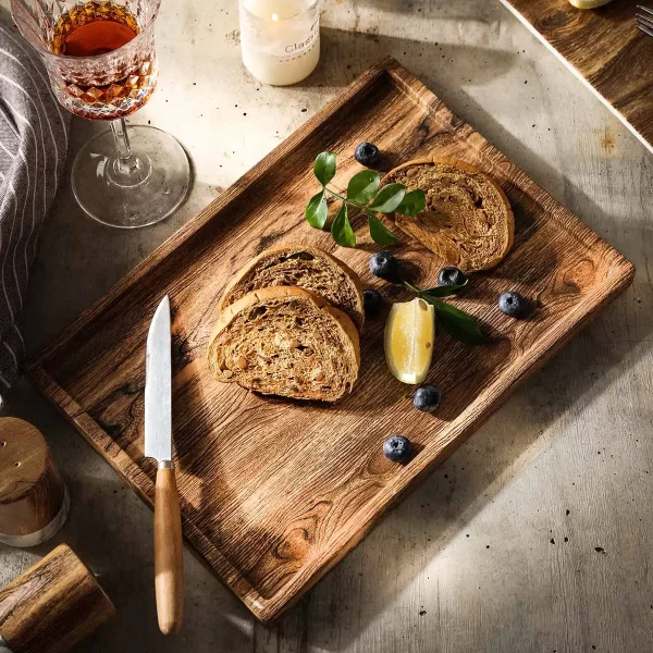 Wholesale Crockery For Restaurant, Bulk Porcelain Dinnerware With Wood and Marble Color (1)