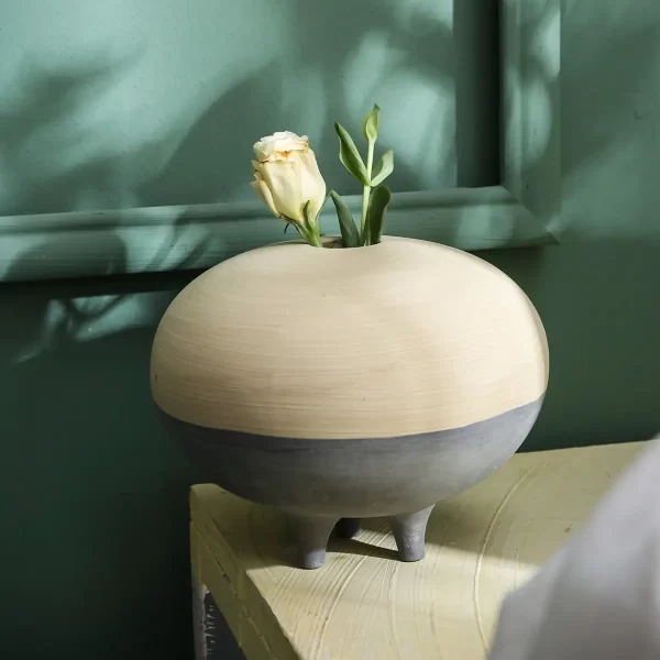 Wholesale Flower Pots And Planters, Cement Yellow Bulk Garden Pots-91