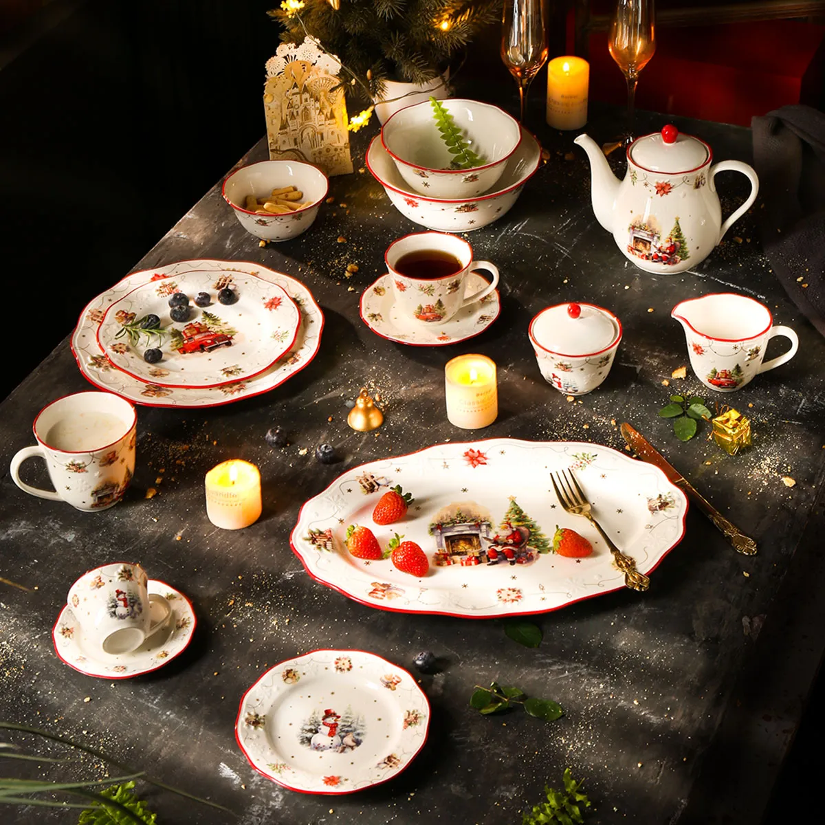 Christmas Dinnerware In Bulk, Wholesale Bowls, Plates, Cups-9