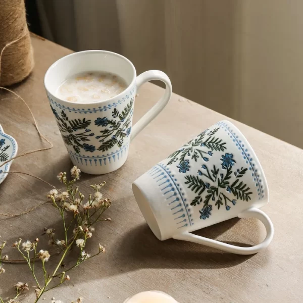 Coffee Shop Crockery Wholesale, Floral Pattern Tea Cup and Saucer Bulk-3