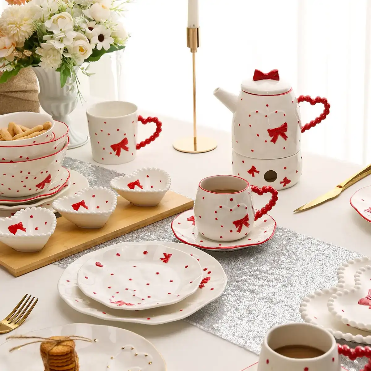 Heart Shape Dinnerware Plates Wholesale, Bulk Plates, Bowls, Cups-2