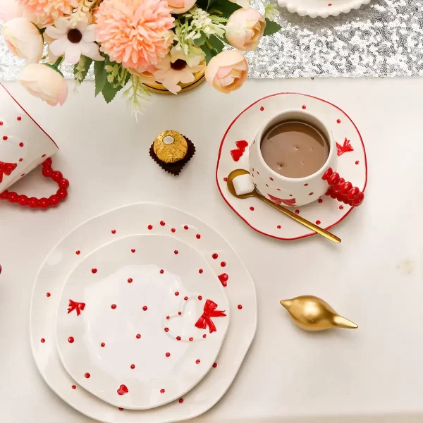 Heart Shape Dinnerware Plates Wholesale, Bulk Plates, Bowls, Cups-3