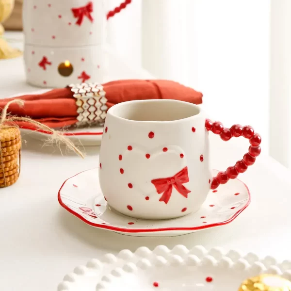 Heart Shape Dinnerware Plates Wholesale, Bulk Plates, Bowls, Cups-6