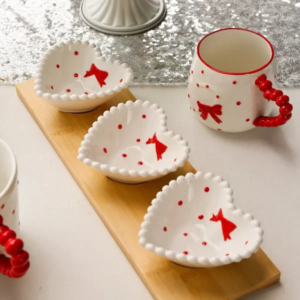 Heart Shape Dinnerware Plates Wholesale, Bulk Plates, Bowls, Cups-8