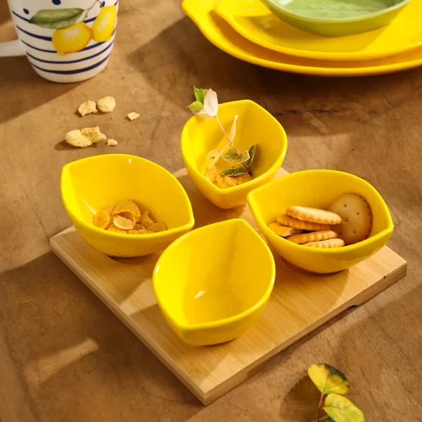 Lemon Shape Bulk China Dinnerware, Wholesale Plates and Bowls-2
