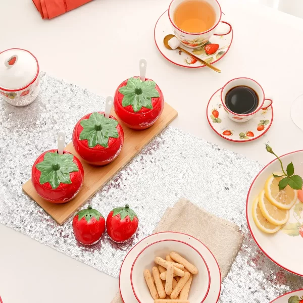 Strawberry Theme Bulk Dinnerware Wholesale, Custom Crockery-3