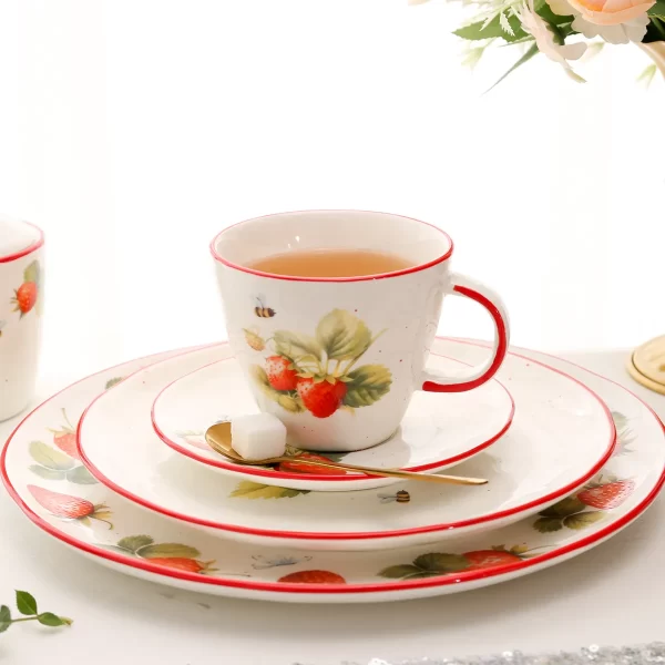 Strawberry Theme Bulk Dinnerware Wholesale, Custom Crockery-7
